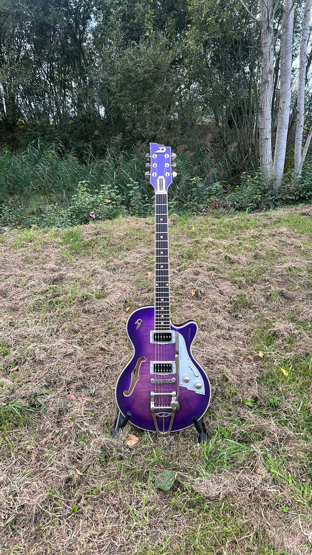Duesenberg Starplayer TV Semi-Holllow bodyGitaar Paars, Ophalen, Zo goed als nieuw, Semi-solid body, Overige merken