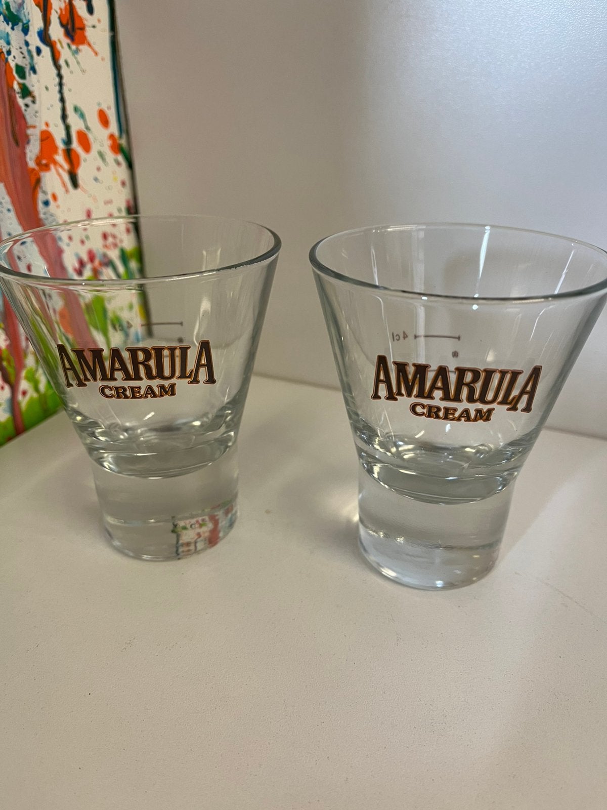Amarula glazen set van 2 glazen, Ophalen of Verzenden, Nieuw, Borrel- of Shotglas