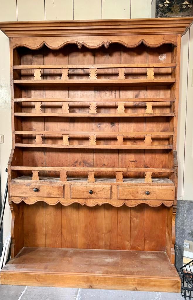 Franse antieke winkelkast 42x134x200, Ophalen of Verzenden