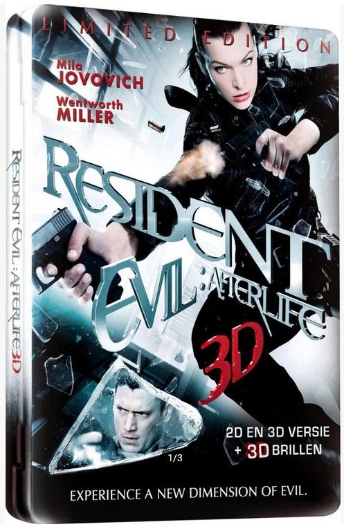 Resident Evil 4: After Life (3D+2D) (DVD STEELBOOK) NL!, Vanaf 16 jaar, Verzenden, Zo goed als nieuw