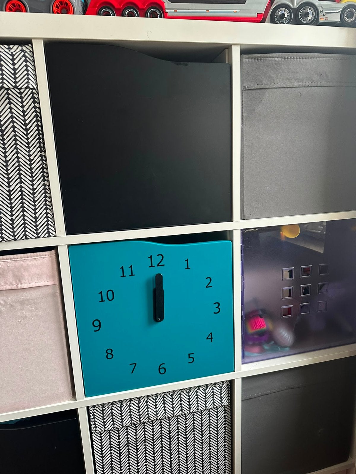 IKEA Kallax kast met deurtjes en bakken, Ophalen, Gebruikt