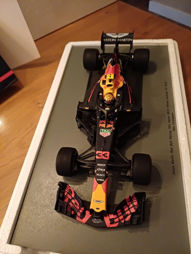 Spark Aston Martin Red Bull RB14 1:18 Verstappen GP 2018, Ophalen of Verzenden, Nieuw, Auto, Overige merken