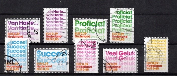 Gestempelde zegels. Jaar 2001. Felicitatie zegels, Ophalen of Verzenden, Na 1940, Gestempeld