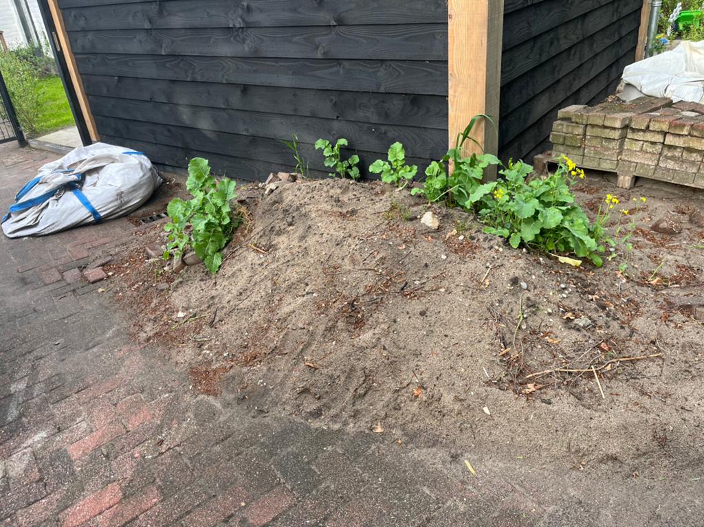 Gratis af te halen: Ophoogzand / Straatzand, Tuin en Terras, Zand, Ophalen, Gebruikt, Straatzand