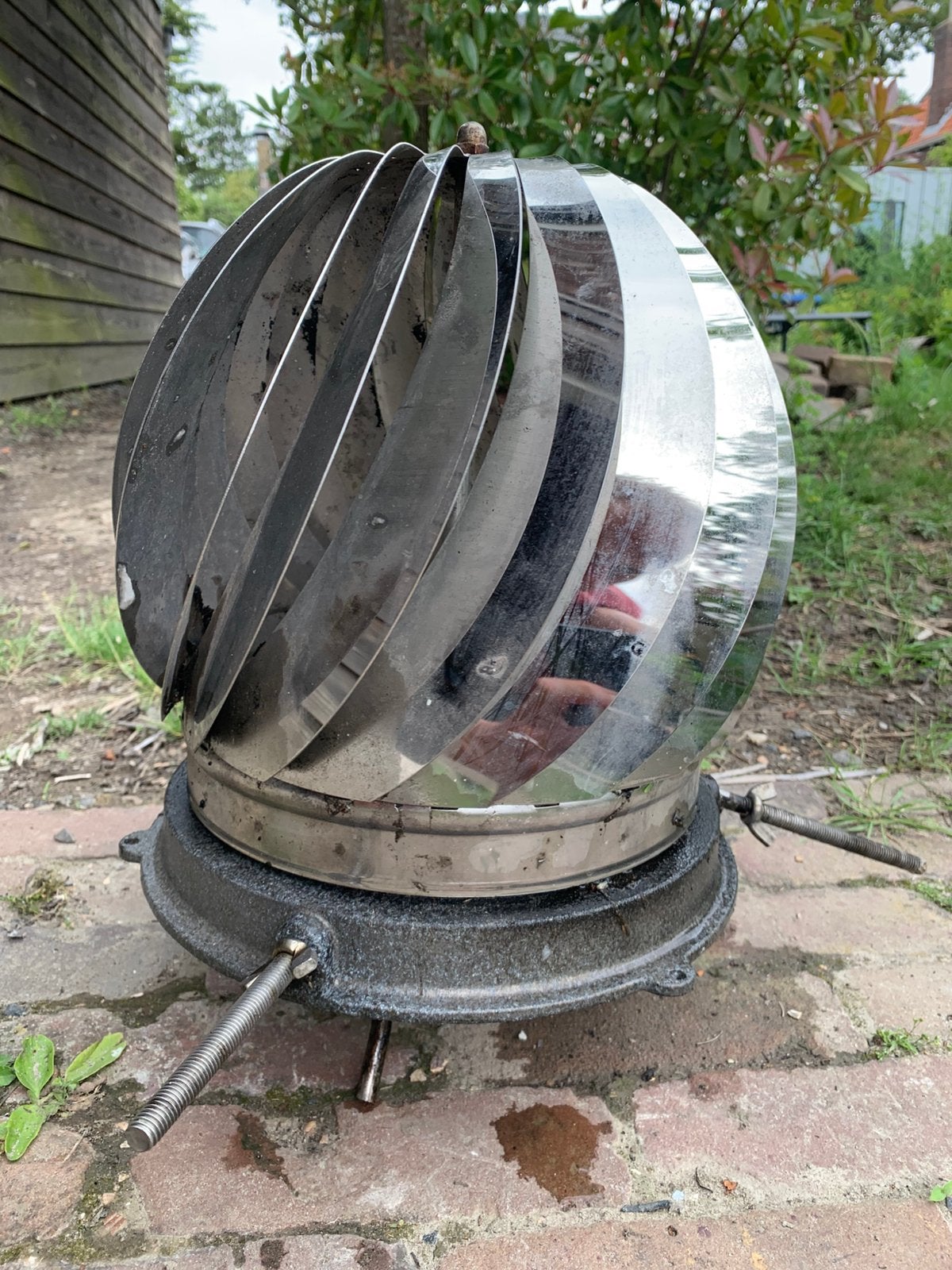 Rvs rotorkap, aspirotor, rotorvent. Gebruikte staat., Doe-het-zelf en Verbouw, Ophalen of Verzenden, Gebruikt, Afzuiger