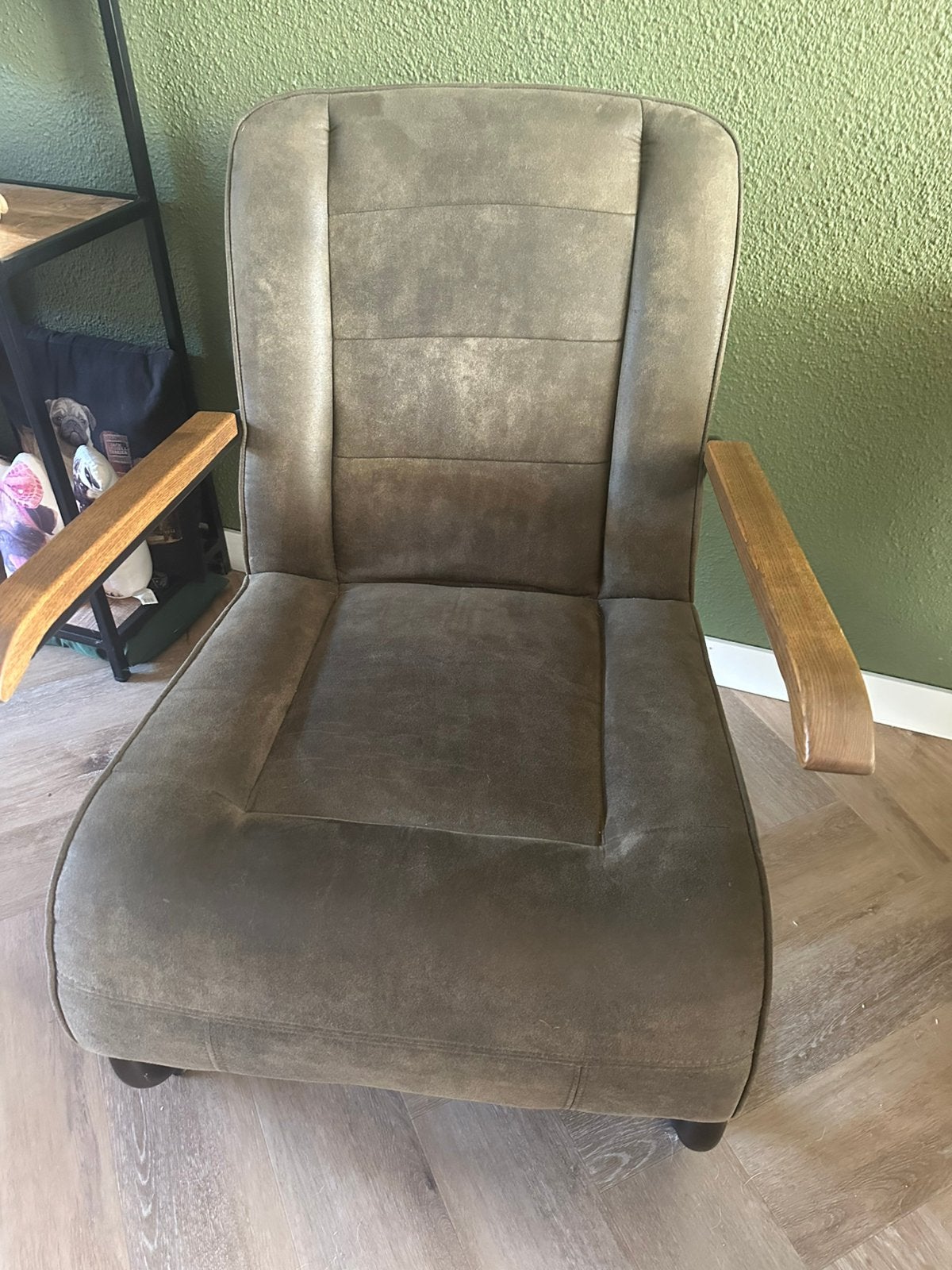 2x groene fauteuils, Ophalen, Zo goed als nieuw, 75 tot 100 cm, 50 tot 75 cm