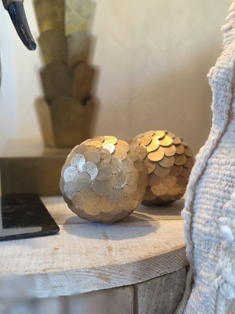 Zeemeermin gouden schelpen bal 1 uit Bali, Ophalen of Verzenden, Overige materialen, 6951nk, Nieuw