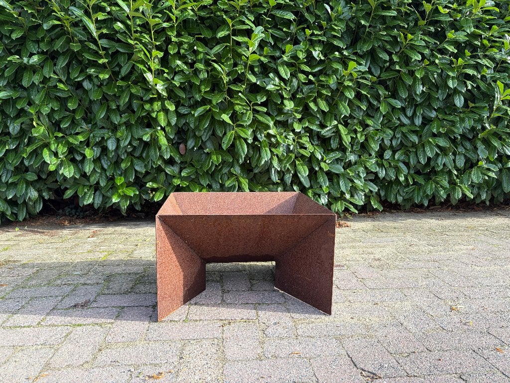 Cortenstaal vuurkorf, Tuin en Terras, Ophalen, Zo goed als nieuw, Vuurkorf