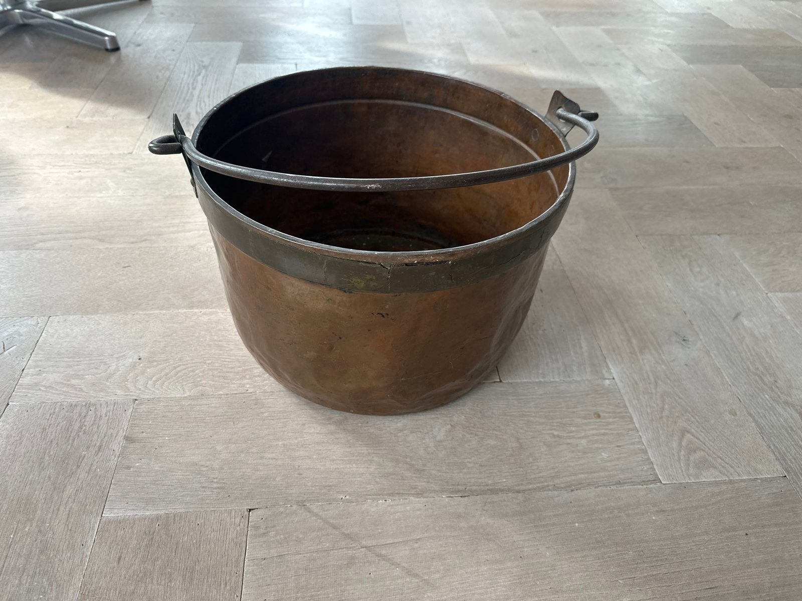 Antieke Koperen Ketel met Handvat, Antiek en Kunst, Ophalen, Koper
