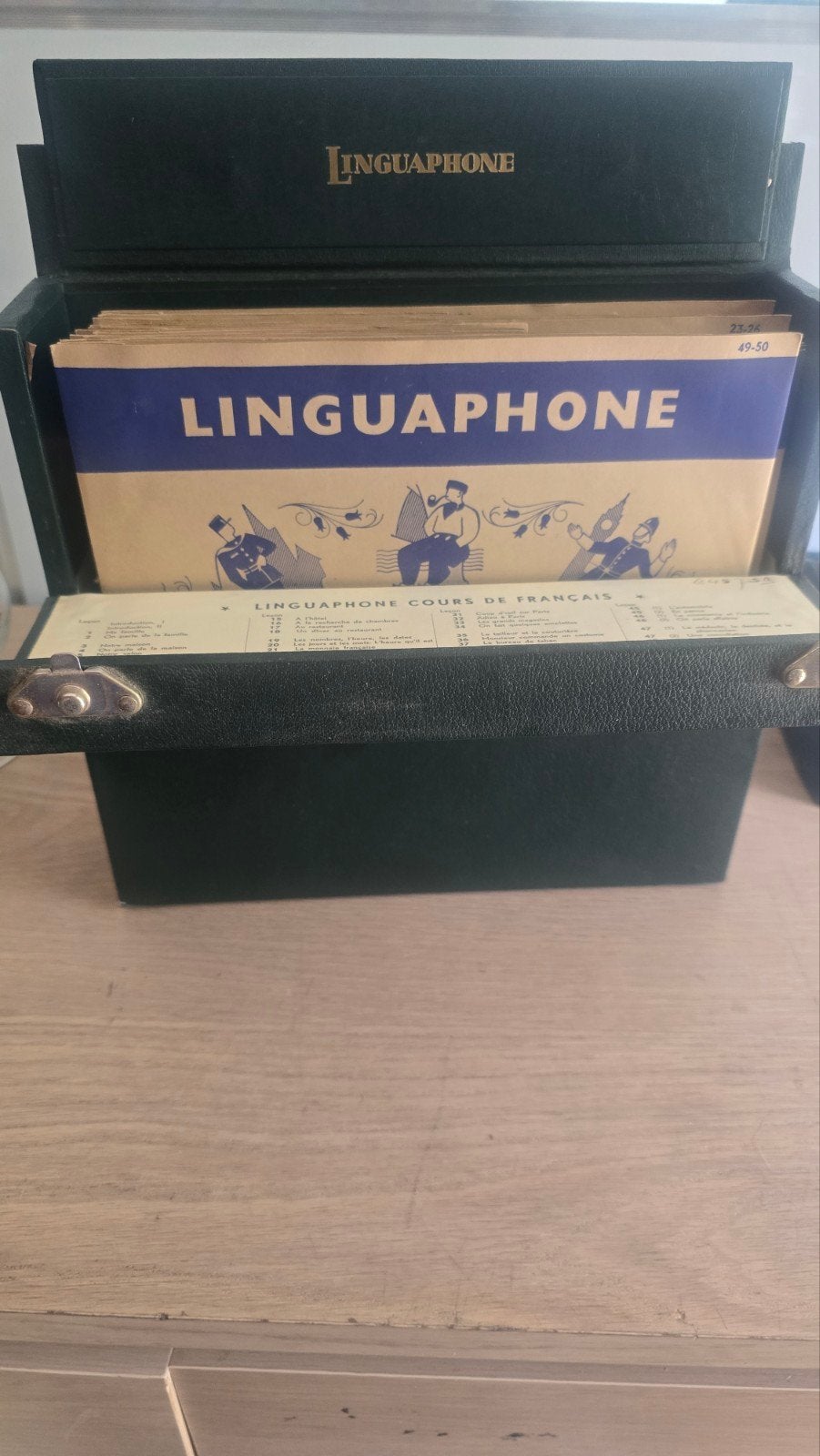 Vintage Linguaphone Cursus Frans met platen en boeken, Ophalen of Verzenden