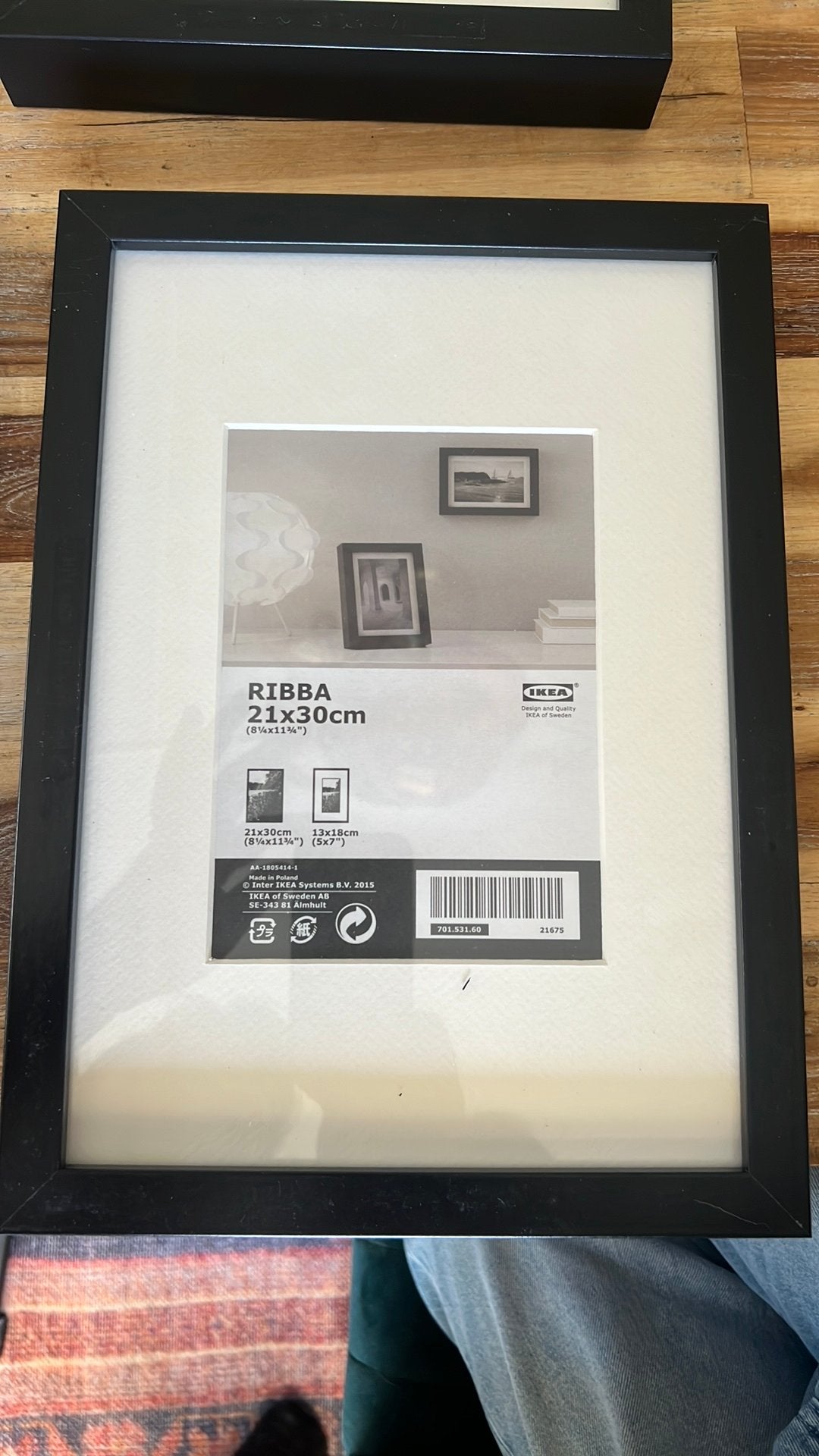 22x IKEA Ribba fotolijstjes 21x30 cm zwart ook per stuk, Ophalen of Verzenden, Gebruikt, Hout, Minder dan 50 cm