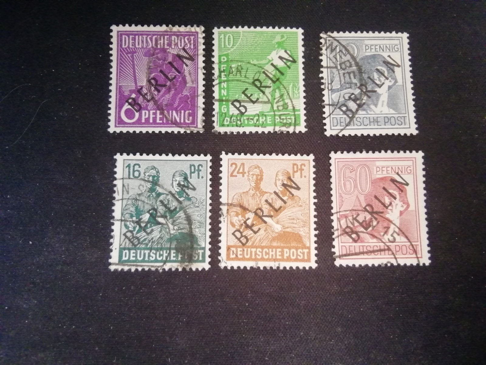 39 DEUTSCHE POST BERLIN DIVERSE POSTZEGELS ZW OPDRUK BERLIN, Ophalen of Verzenden, BRD, Gestempeld