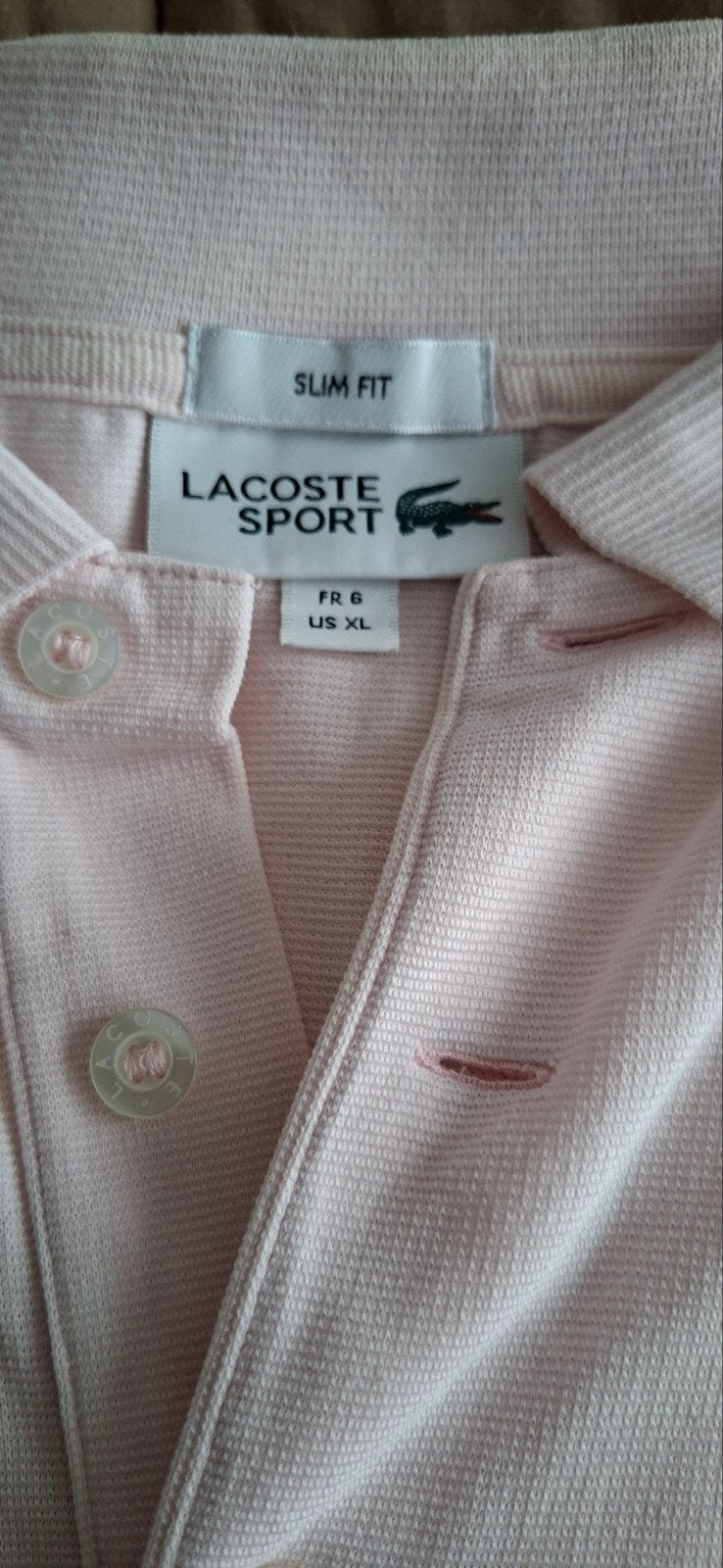 Orgineel lacoste polo roze., Ophalen, Zo goed als nieuw, Maat 56/58 (XL), Roze