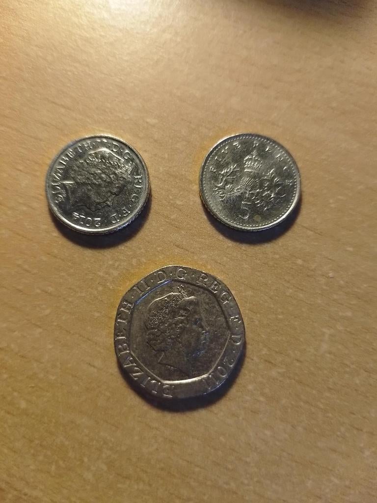 30 Britse Pence (3 munten), Verzenden, Overige landen, Losse munt