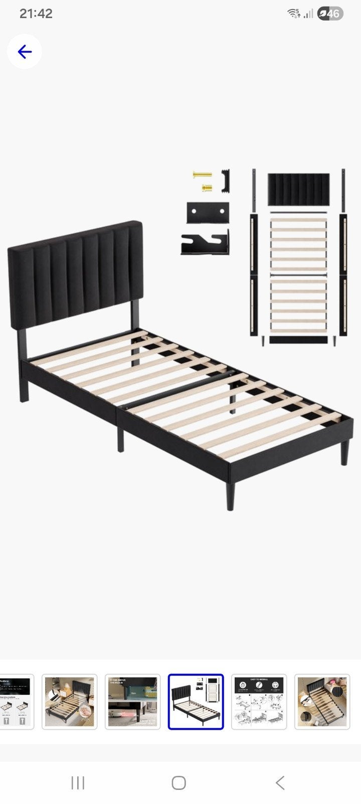 Nieuw eenpersoonsbed 90x200
KUTAS heavy duty metalen bedfra, Ophalen, 90 cm, Eenpersoons, Zwart