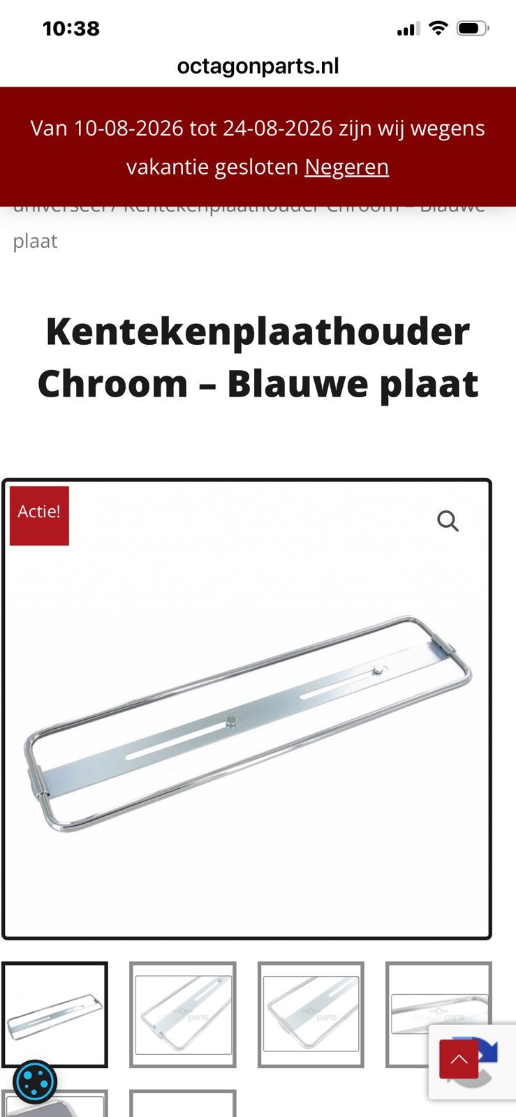 GEZOCHT Chrome kentekenplaat houder voor blauwe platen, Auto diversen, Ophalen of Verzenden, Zo goed als nieuw