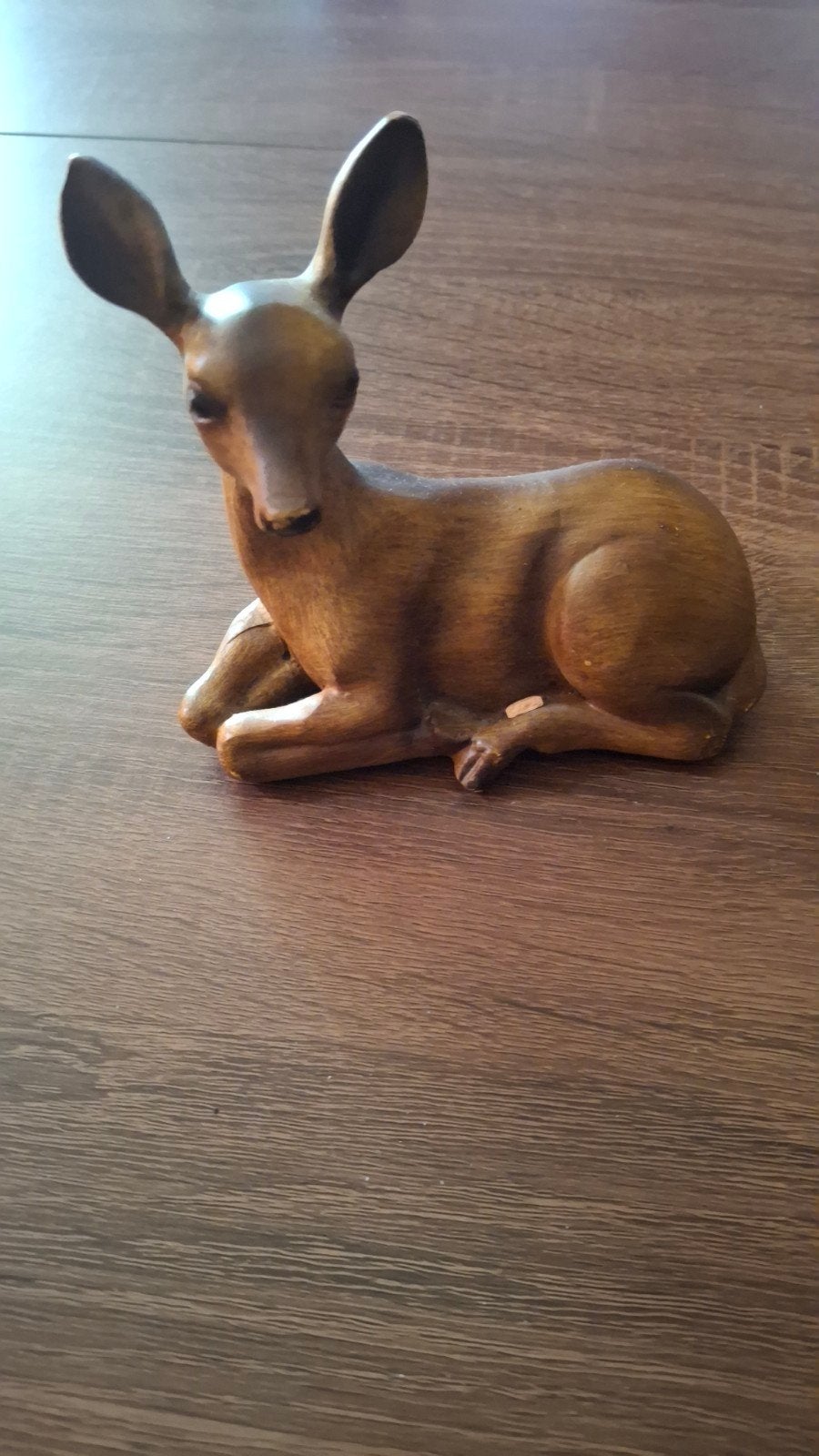 Hertenbeeldje - Decoratief beeldje van een liggend hert, Ophalen, Gebruikt, Hert, Beeldje of Figuurtje