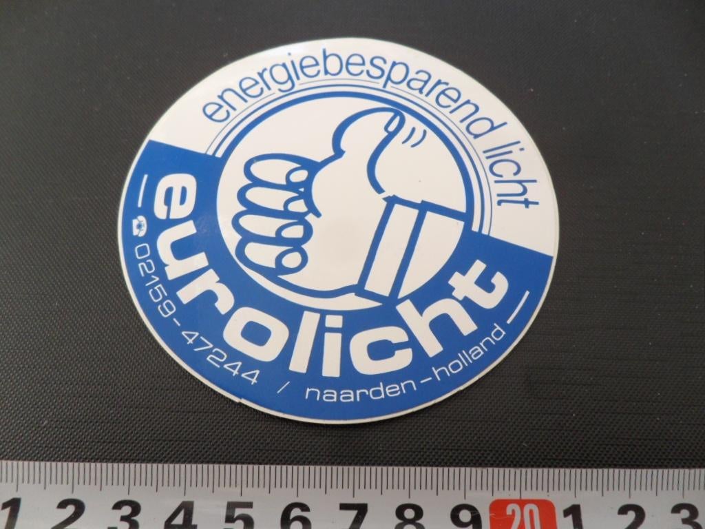 sticker naarden EUROLICHT energiebesparend licht, Ophalen, Zo goed als nieuw