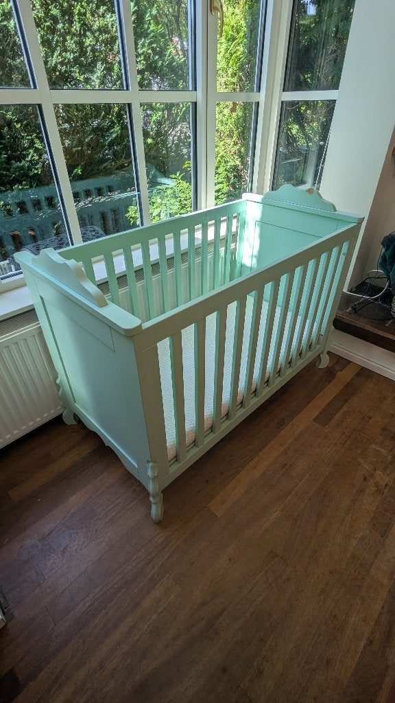 Babypark Ledikant mint groen, Ophalen, Gebruikt, Ledikant