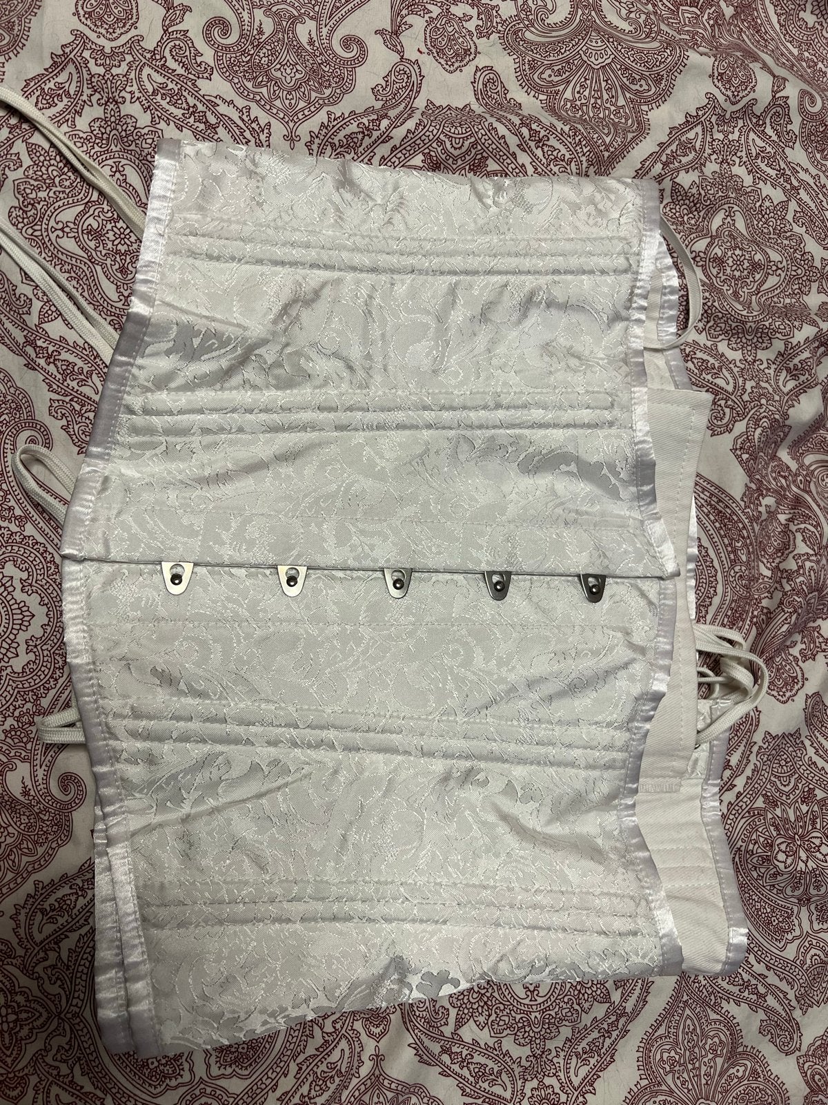 Attitude Holland Brokade Underbust Korset (“Ohaia”) Maat 34, Verzenden, Wit, Body of Korset