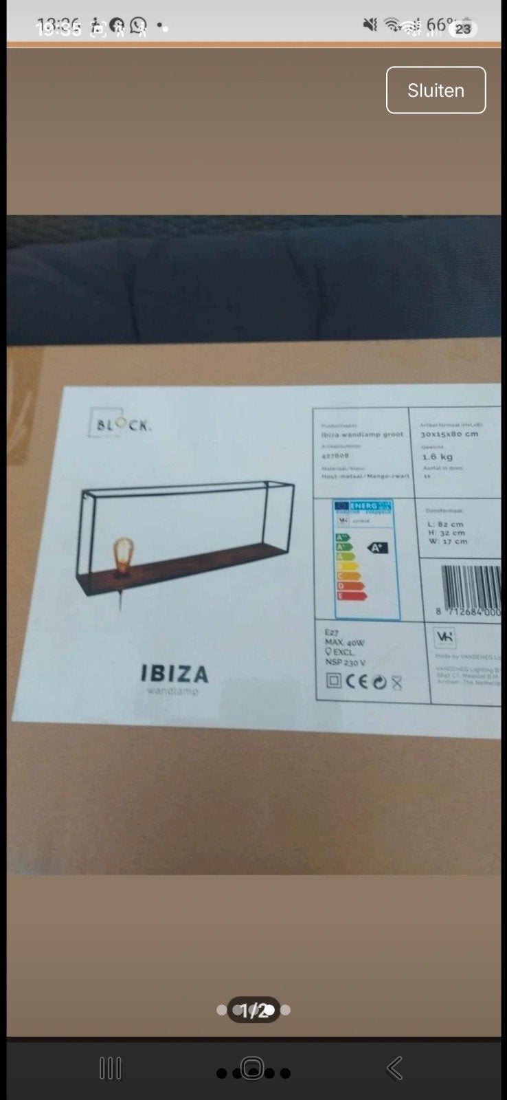 ibiza wandplank, Ophalen of Verzenden
