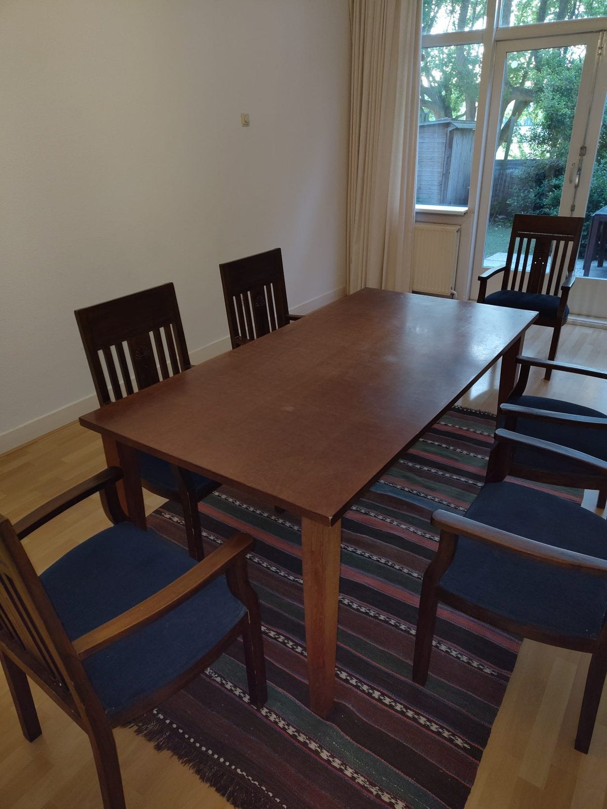 Houten eettafel, Ophalen, Gebruikt, 50 tot 100 cm, Klassiek