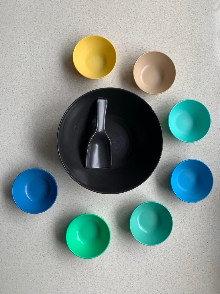 Retro Pinda Stel met Schepje - Complete Set €15,00, Ophalen, Overige typen, Kunststof, Zo goed als nieuw