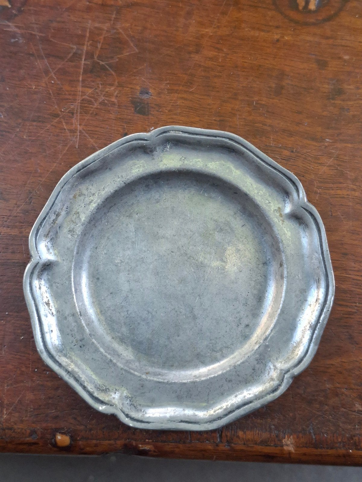 Antiek tinnen schaaltje - diameter 9cm, Antiek en Kunst, Ophalen of Verzenden