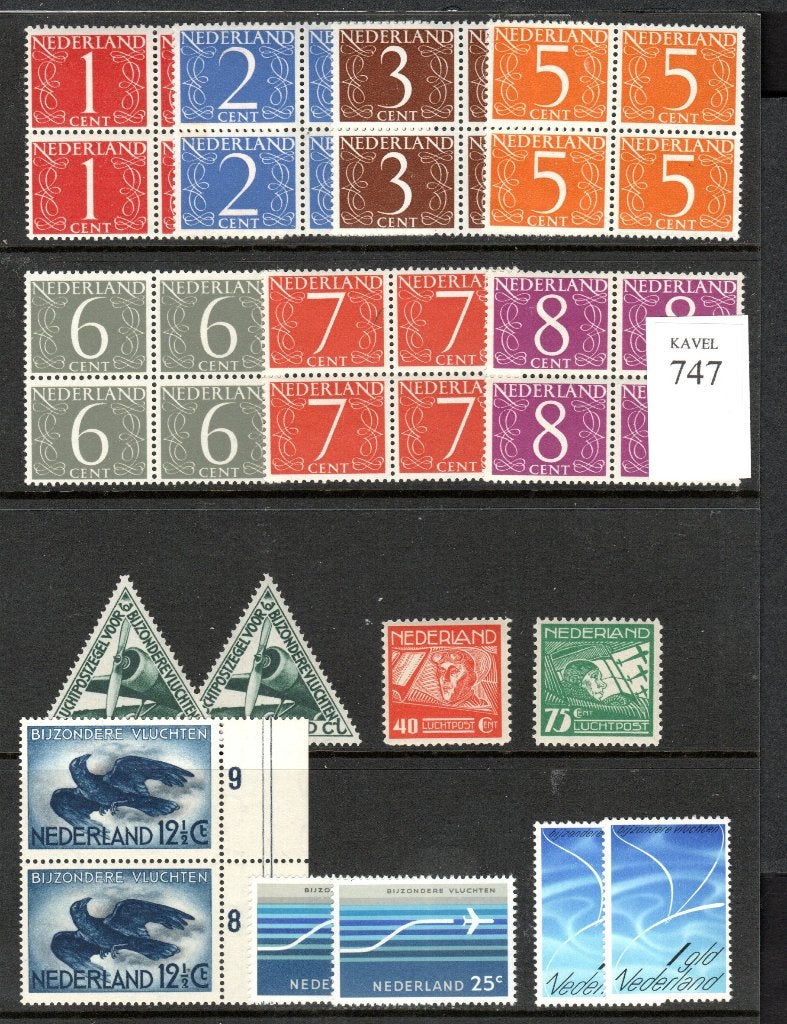 Nederland Div Blokken tussen 460 en 468 + LP 4 en 16, Postzegels en Munten, Postzegels | Nederland, Ophalen of Verzenden, Na 1940