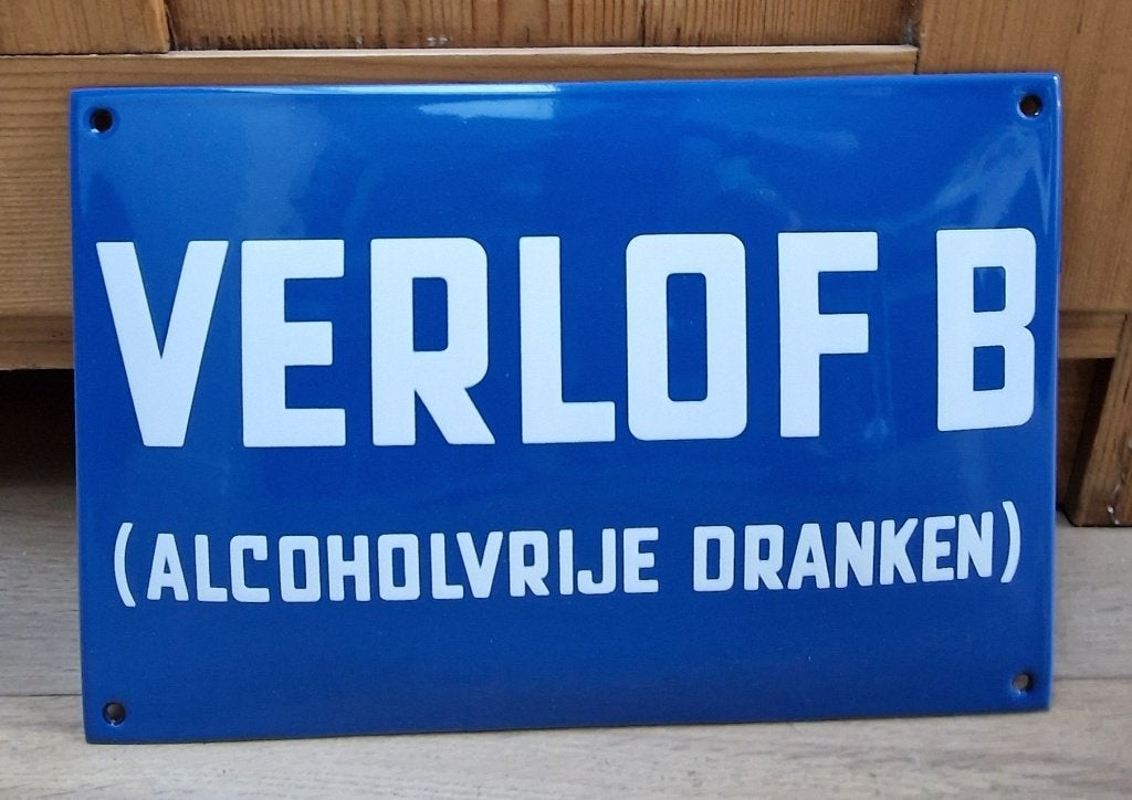 Horecabord emaille VERLOF B, Ophalen of Verzenden, Nieuw, Reclamebord