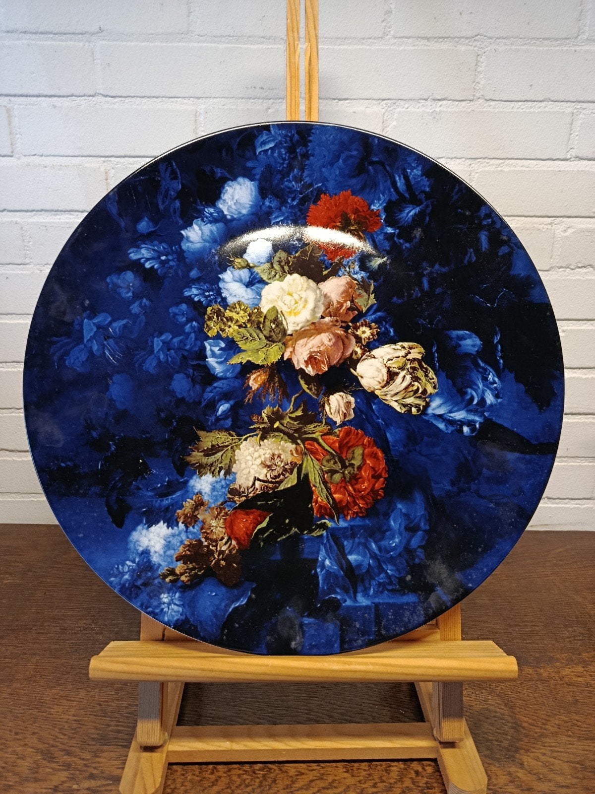 Heinen Delfts Blauw : wandbord "Bloem blauw", Huis en Inrichting, Ophalen of Verzenden, Nieuw