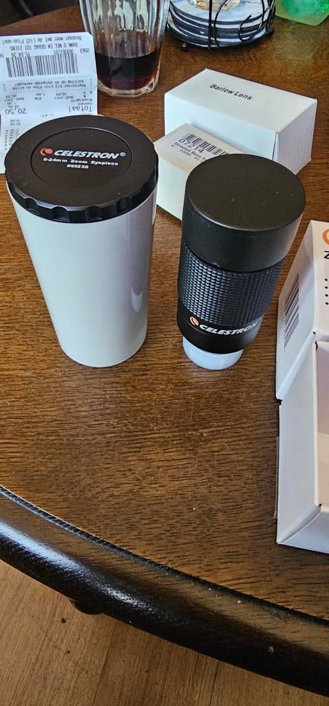 Celestron Zoom Oculair 1 1/4" en Plossl 10mm Oculair, Ophalen of Verzenden, Zo goed als nieuw, Minder dan 80 mm, Onderdelen of Toebehoren