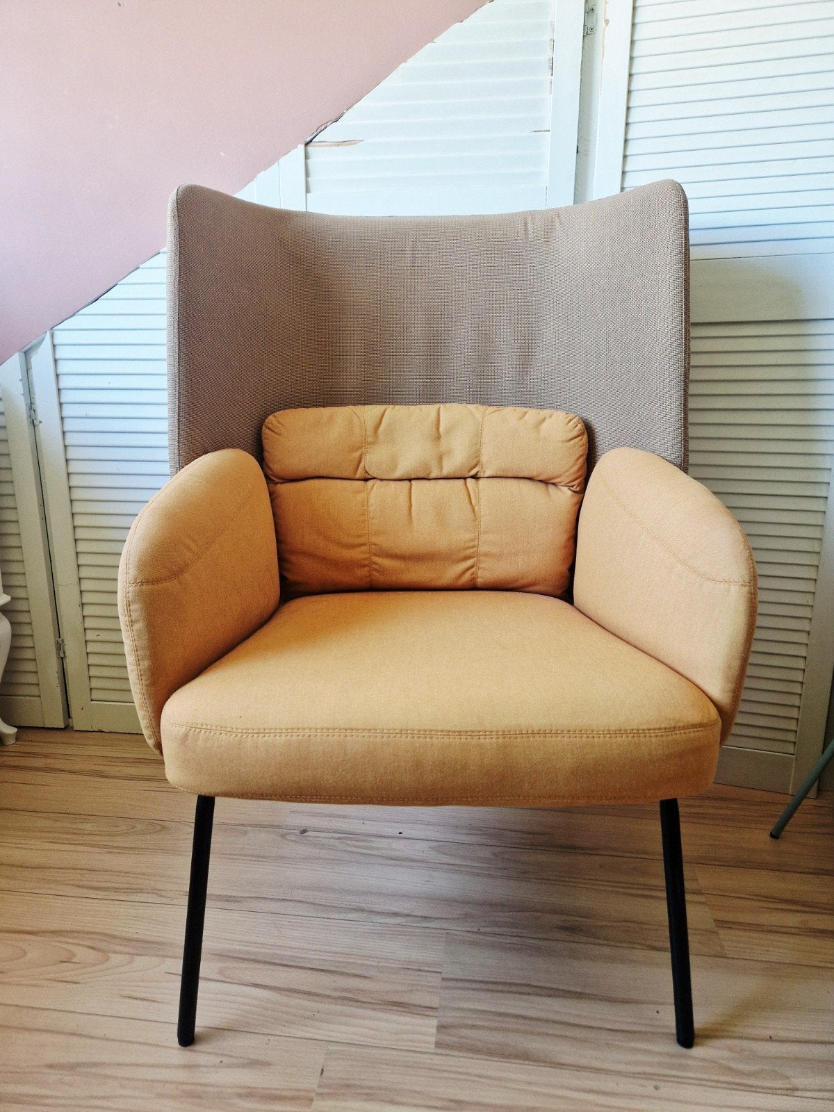 Fauteuil Bingsta Ikea - mosterdgeel, Ophalen, Gebruikt, 75 tot 100 cm, 50 tot 75 cm