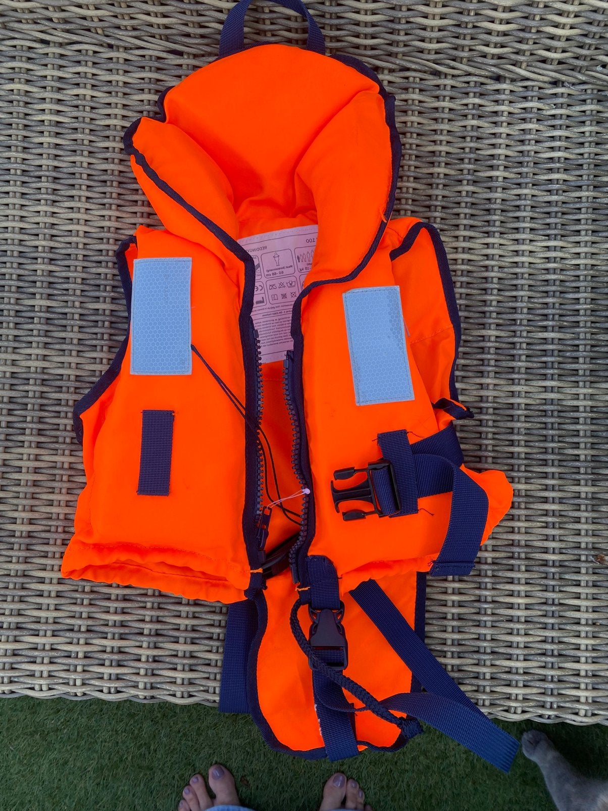 Reddingsvest 100, 0-15 kg, scotchlite, Ophalen of Verzenden, Zo goed als nieuw, Kind, Reddingsvest of Zwemvest
