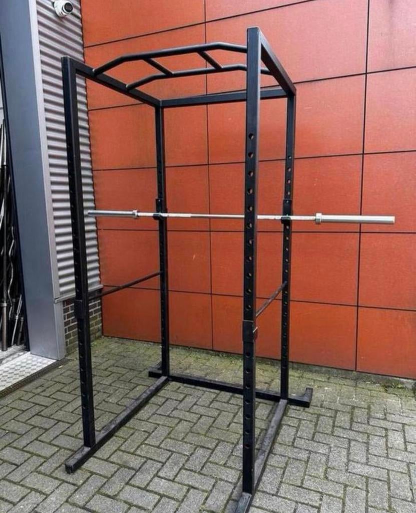 Power rack , Bankje ,100kg Crossmaxx Gewichten , Barbell, Ophalen, Gebruikt