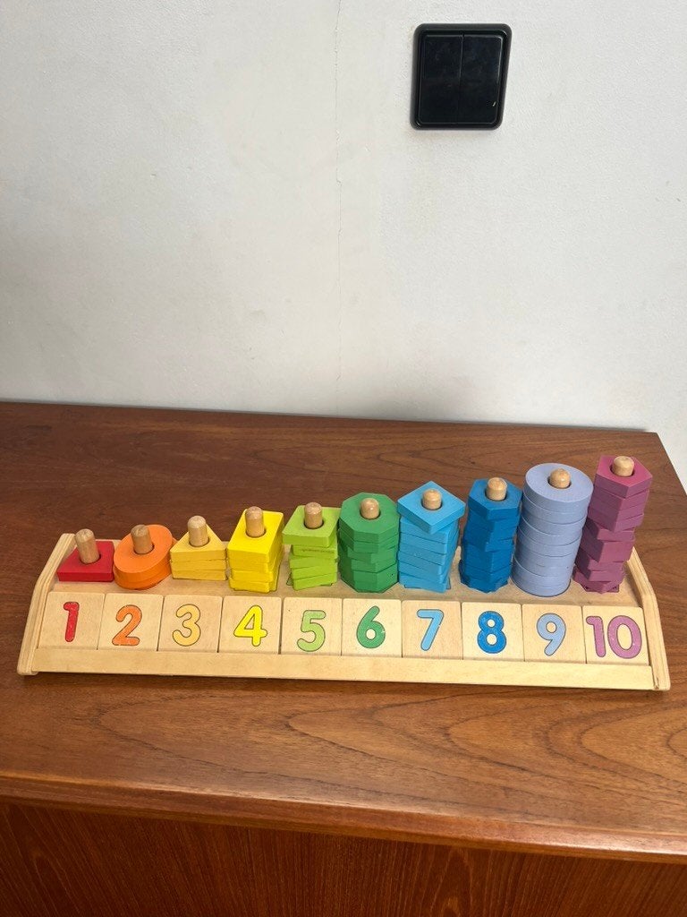 Montessori Houten Tel- en Fijne Motoriek Speelgoed, Kinderen en Baby's, Speelgoed | Houten speelgoed, Ophalen, Gebruikt, Overige typen
