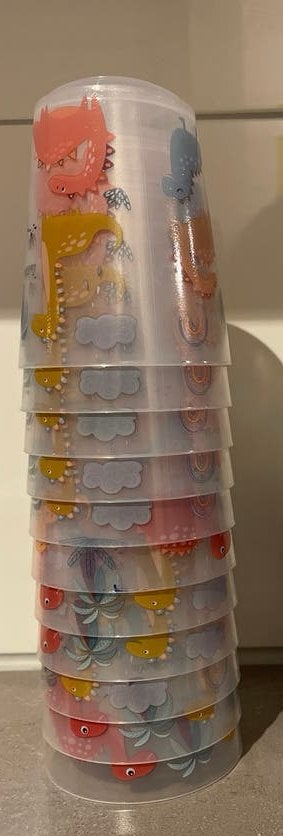 Leuke plastic bekers, Ophalen of Verzenden, Gebruikt, Kunststof, Meerkleurig