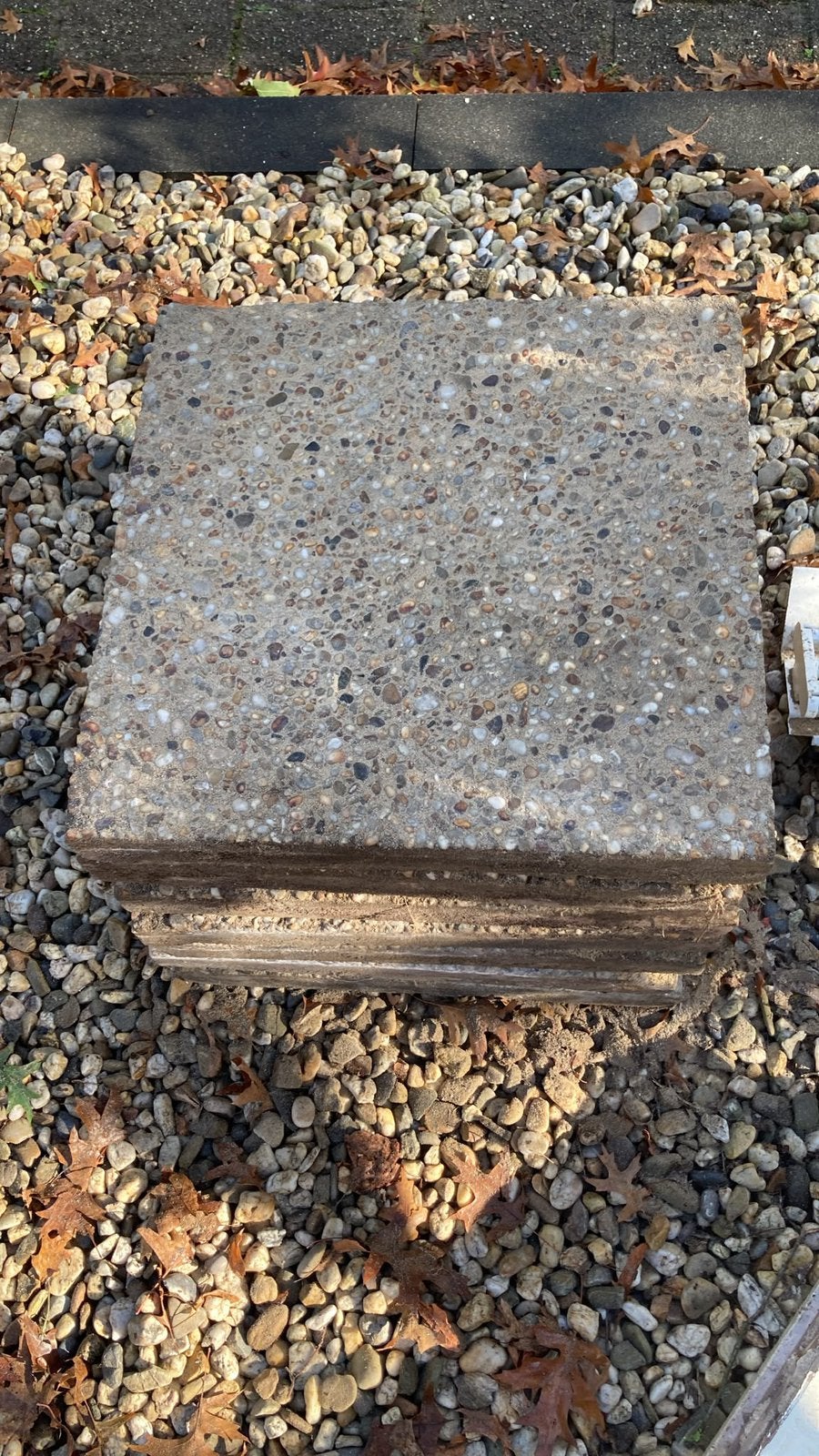 Grindtegels 18m2 gratis, Ophalen, Gebruikt, Beton, Terrastegels