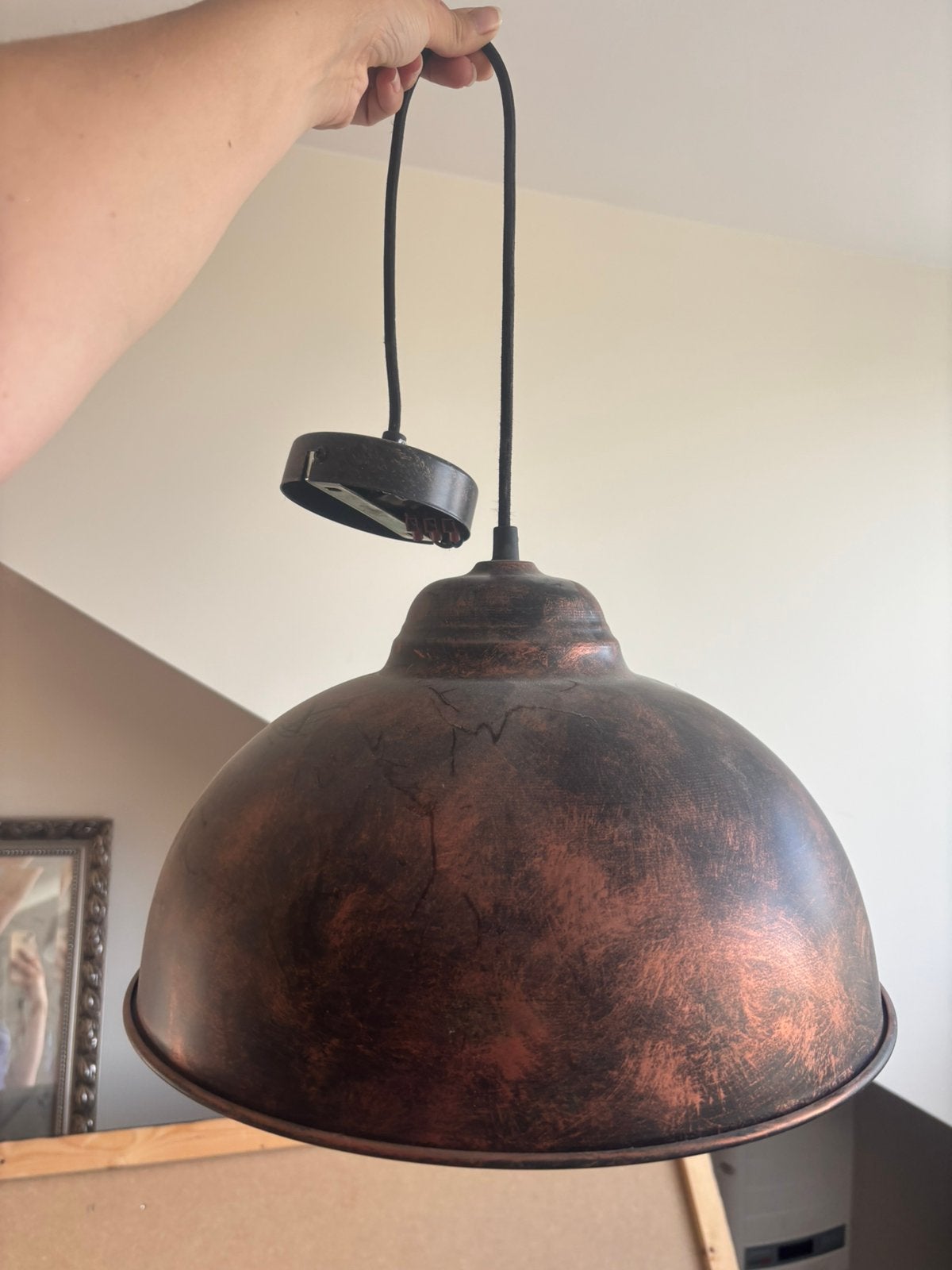 Grote rustieke hanglamp, Ophalen of Verzenden, Zo goed als nieuw