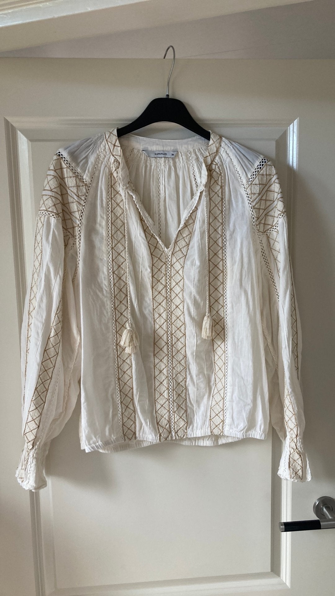 Summum Woman blouse, Ophalen of Verzenden, Zo goed als nieuw, Maat 38/40 (M), Beige