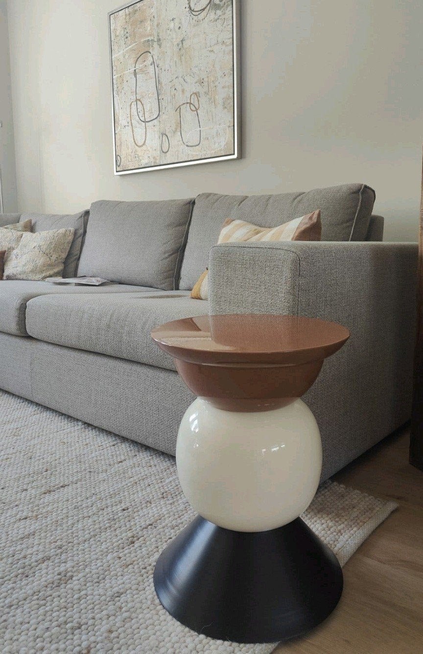 Zara Home bijzettafel hoogglans metaal, Ophalen of Verzenden, Gebruikt, Rond, Metaal of Aluminium