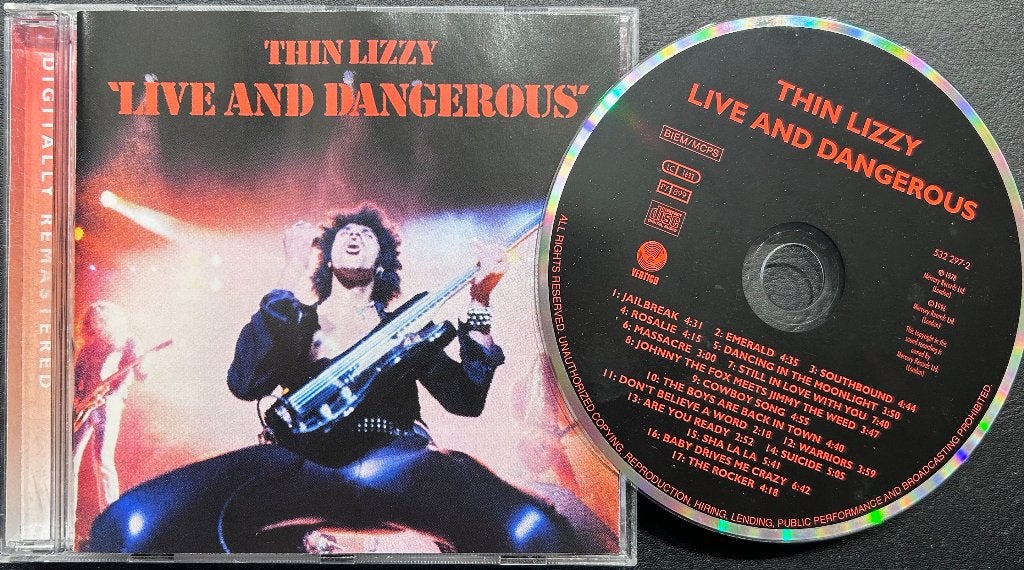 THIN LIZZY - Live and dangerous ( CD ), Ophalen of Verzenden, Zo goed als nieuw, Poprock