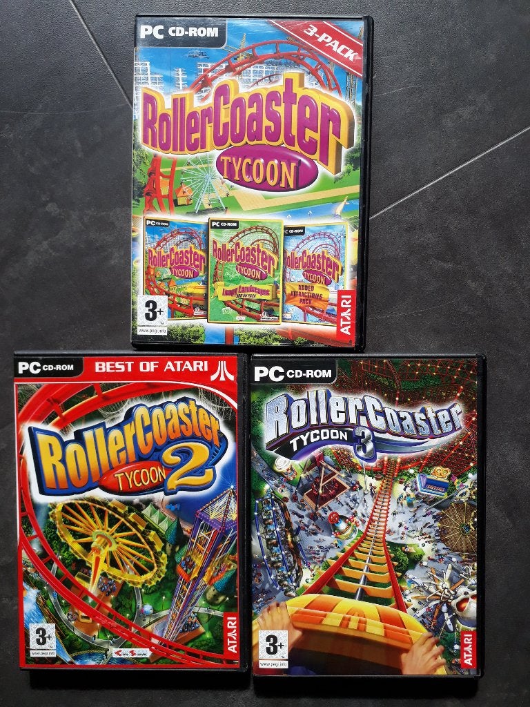 PC Game Set - Rollercoaster Tycoon 1, 2 en 3, 1 speler, Ophalen of Verzenden, Zo goed als nieuw, Vanaf 3 jaar