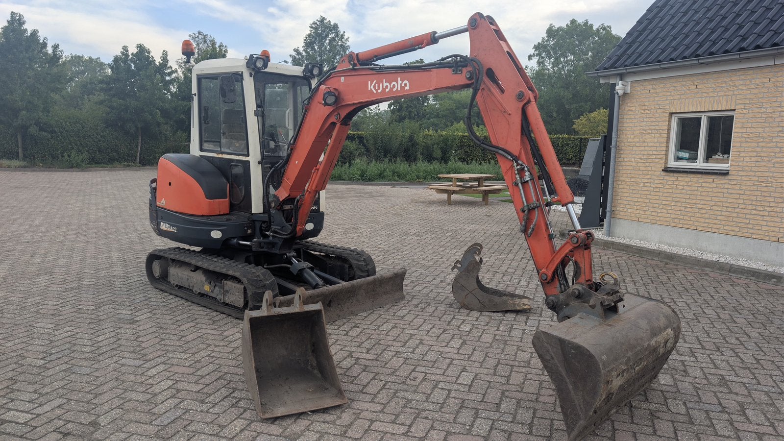 Kubota KX91-3α2 minigraver | 4.902 uur | 3 bakken, Ophalen, Graafmachine