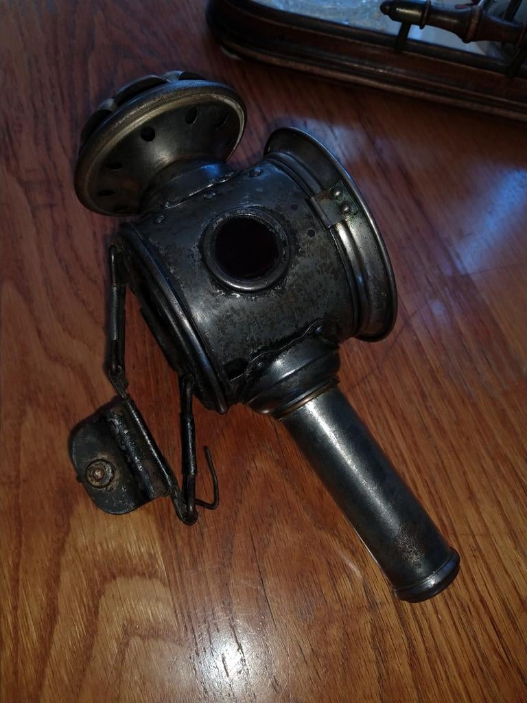 Antieke fietslamp - Oude koplamp voor fiets, Antiek en Kunst, Antiek | Lampen, Ophalen of Verzenden