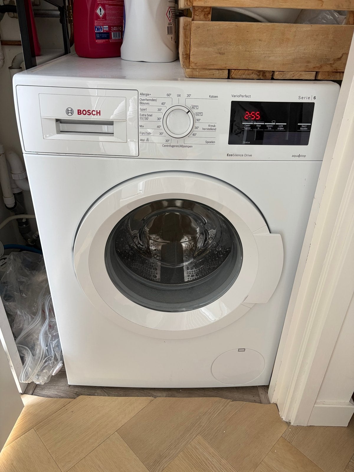 Bosch Serie 6 VarioPerfect Wasmachine - Zo goed als nieuw, Ophalen, 1200 tot 1600 toeren, 8 tot 10 kg, Zo goed als nieuw