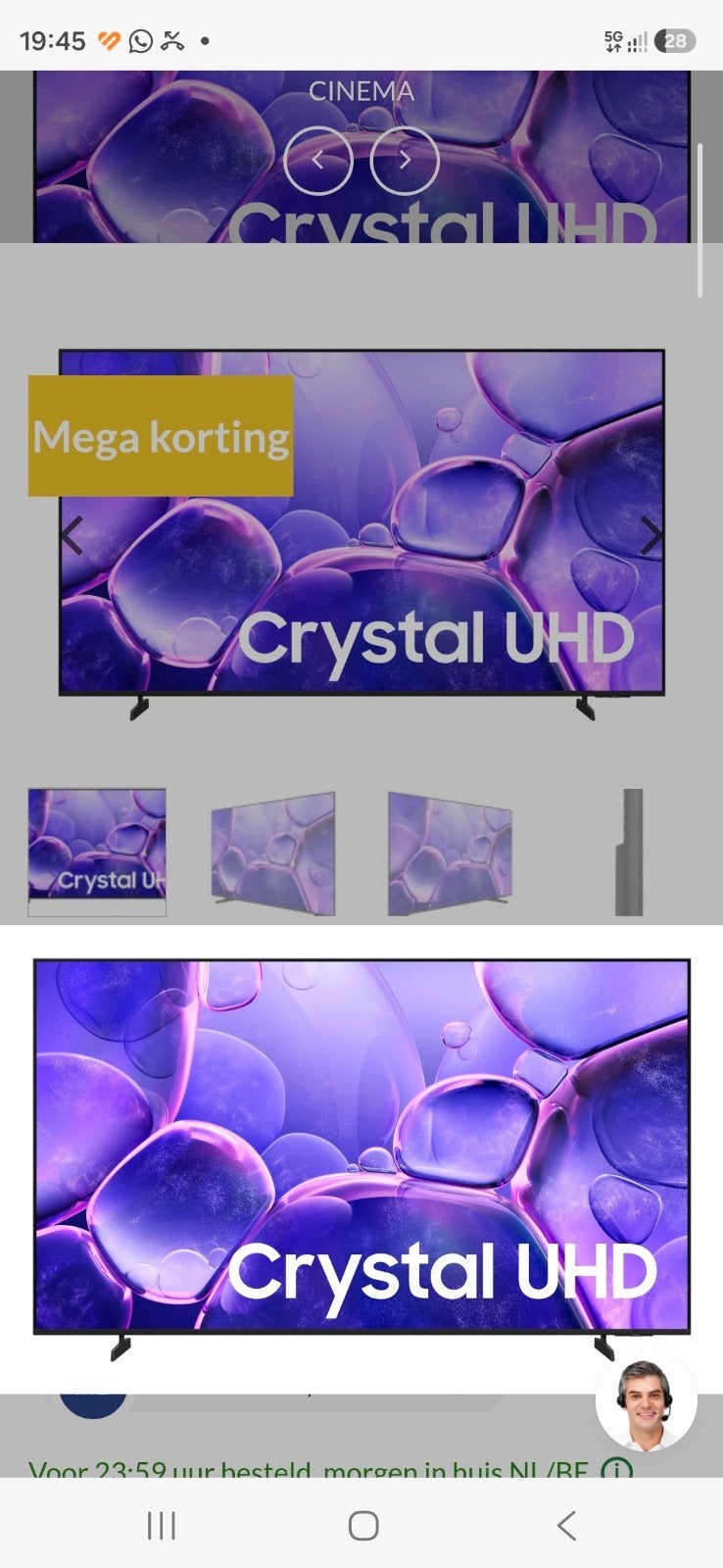 Foto 2 van Samsung 55U8092F 55 inch 4K Crystal UHD TV (2025)