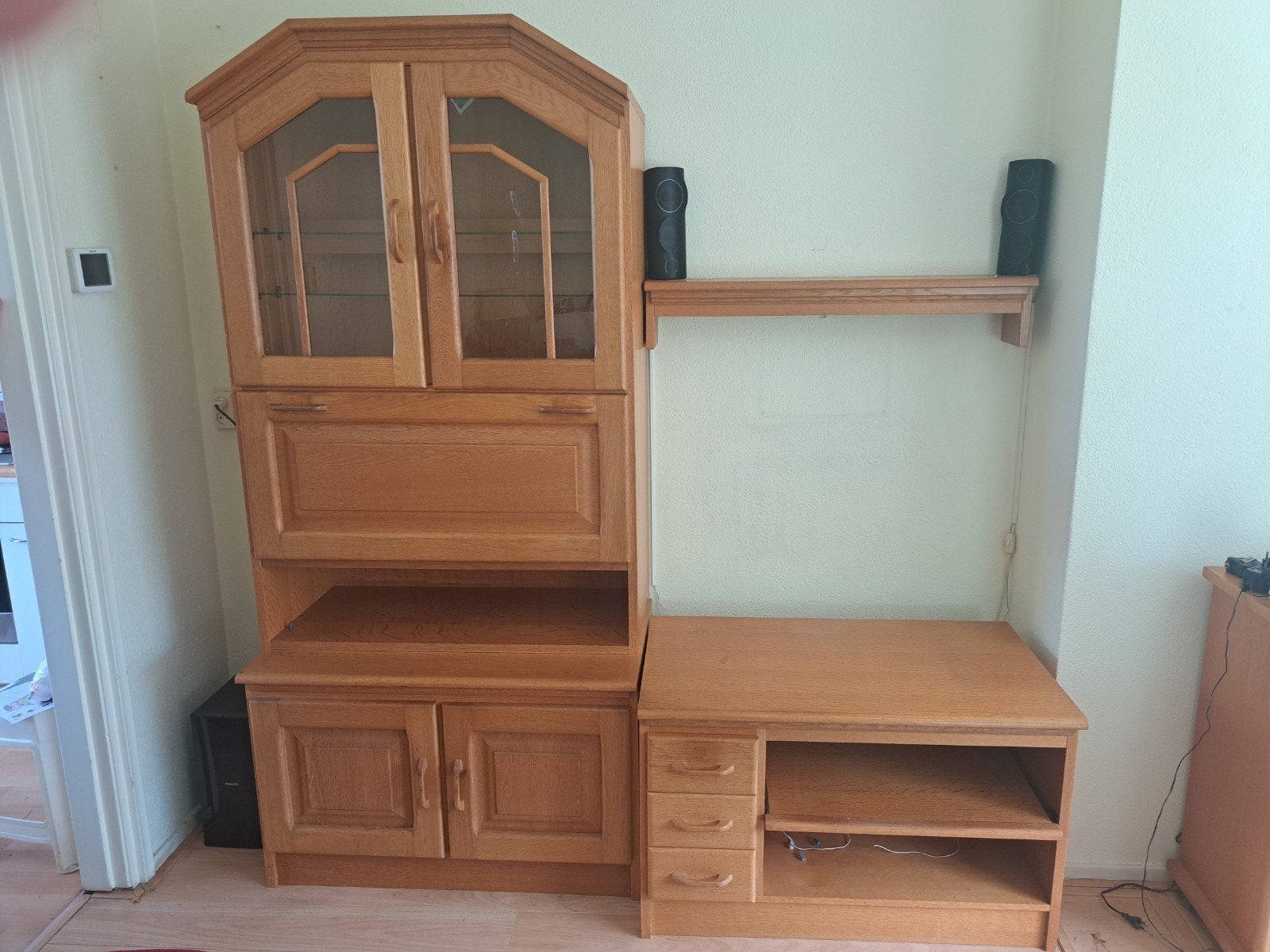 Vitrinekast met tv kast en dranken kabinet, Ophalen, Zo goed als nieuw, 25 tot 50 cm, Minder dan 100 cm