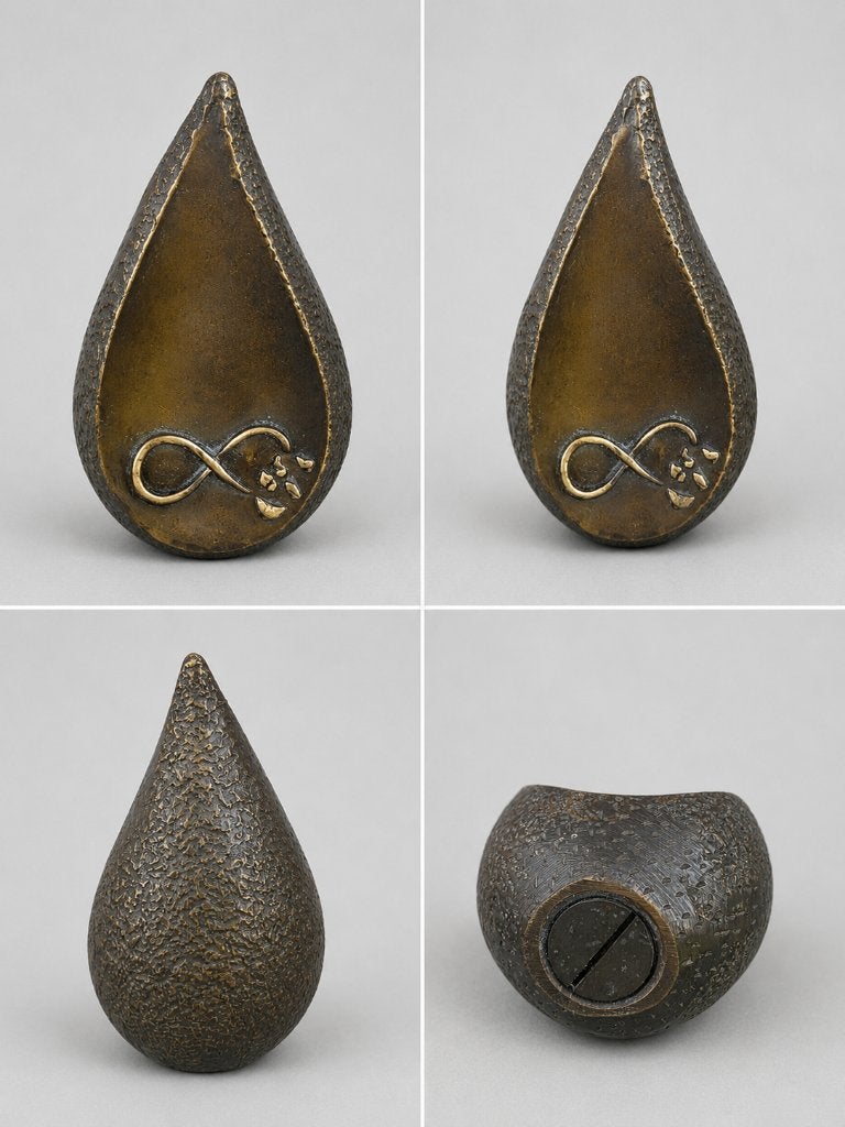 INFINITY / bronzen mini urn, Nieuw, Info@huisentuindecoratiemarie.nl, Huis en tuin decoratie marie, Peize