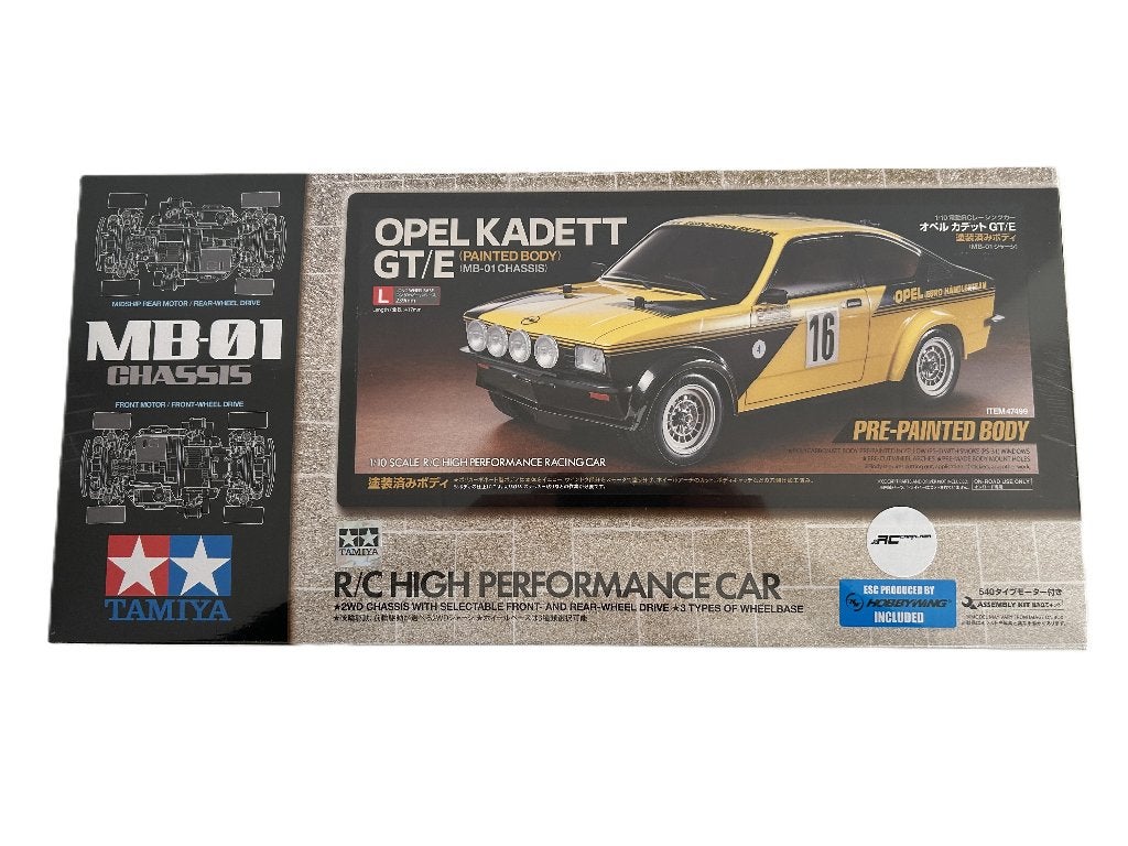 Tamiya 47499 1:10 RC Opel Kadett GT/E Ral. MB-01 painted, Elektro, Nieuw, Ophalen of Verzenden, Schaal 1:10